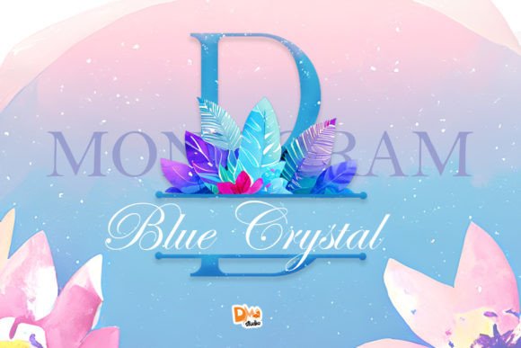 Blue Crystal Monogram: A Font That Catches the Light