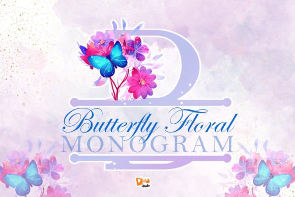 Butterfly Floral Monogram: A Touch of Elegance for Your Brand