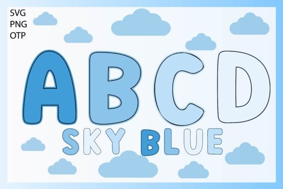 Sky Blue: A Playful Font for Kids' Crafts and Beyond