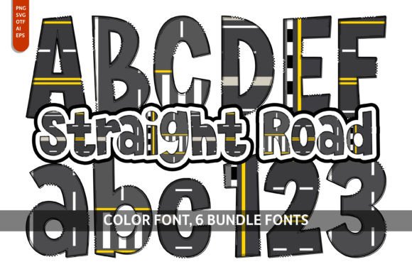 Straight Road Bundle: A Font Collection for Playful Designs